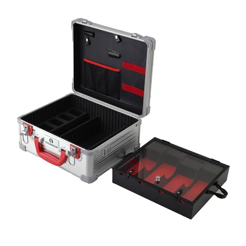 Large Barber Carrying Case, Hairdresser Tool Box Organizer Traveling Case, Portable Travel Barber Suitcase for Hair Stylist Pet Groomer Beauty Salon Makeup Artist