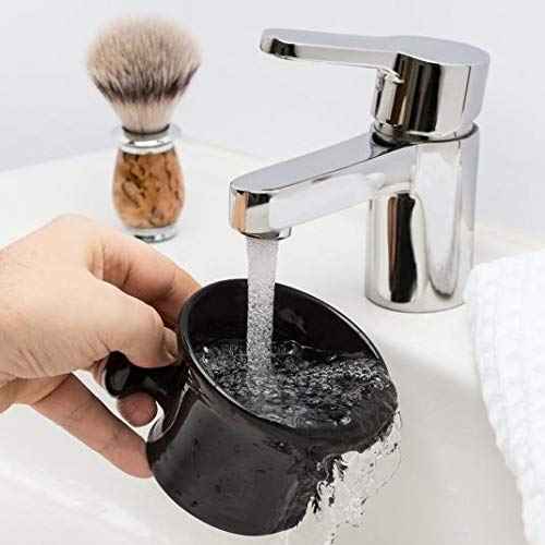 MÜHLE Black Porcelain Shaving Dish Bowl for Classic Wet Shaving