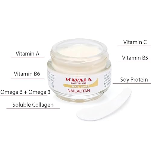 Mavala Nail Care Nailactan Nutritive, Nail Cream In Jar, Supports Damaged Nails, Nourishing, Moisturizing Nail Care Cuticle Cream, Promotes Nail Growth, 0.5 Ounce Jar