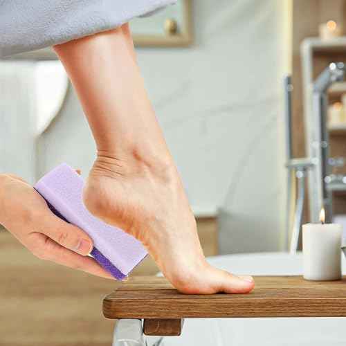 6 Pcs Foot Pumice Stone Scrubber Professional Pedicure Ped File Scrubber Exfoliating Rock Pumice Stone for Smooth Feet and Heels Callus Removal and Dead Skins