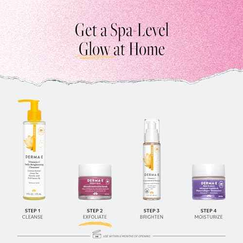 DERMA E Microdermabrasion Scrub with Dead Sea Salt & Citrus Essential Oils ? Facial Exfoliating Scrub Smooths, Revitalizes and Renews ? Ideal for Scars and Wrinkles, 2oz