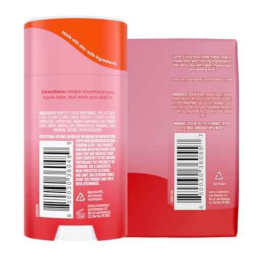 Lume Whole Body Deodorant And Soap - 2.6 Ounce Smooth Solid Stick With 72 Hour Odor Control and 5 Ounce Triple Milled Soap - Aluminum Free, Baking Soda Free and Skin Loving (Peony Rose)