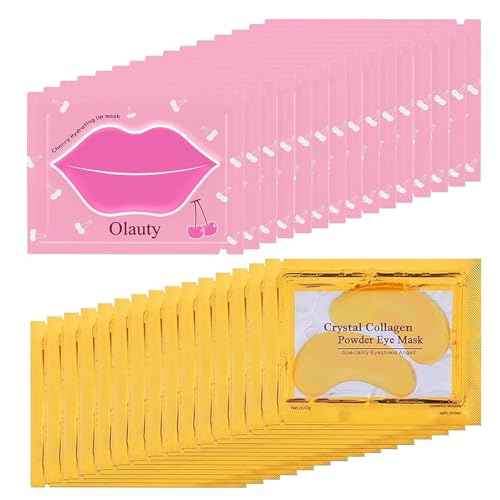 30 Pairs Lip Mask & Eye Mask,Under Eye Patches for Puffiness and Dark Circles, Effectively Nourishes the Lip & Eye Skin, Cheer Gifts, Adult Party Favors, Stocking Stuffers, Bulk Gifts, Christmas Gifts