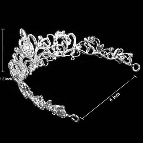 Princess Peach Crown, Fairy Godmother Rapunzel Costume Tiara for Women - Vofler Silver Coronas para 15 A?os Hair Accessories for Princess Bride Diaries Party Quinceanera Prom Wedding Birthday Girls