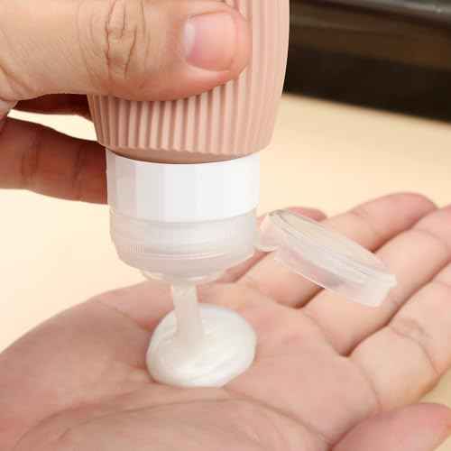 16 Pack Travel Bottles Set, TSA Approved Leak Proof Silicone Squeezable Containers for Toiletries, Refillable Travel Accessories for Conditioner, Shampoo, Lotion & Body Wash Accessories