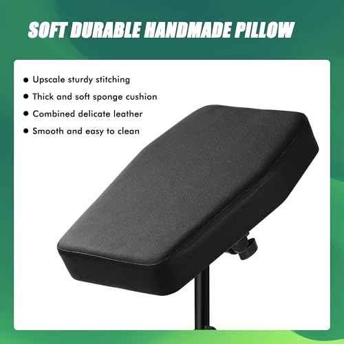 Black Tattoo Armrest Stand Adjustable Height, Professional Design and Sturdy Base