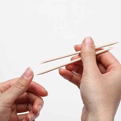 100 Pcs Orange Wood Nail Sticks Double Sided Multi Functional Cuticle Pusher Manicure Pedicure Tool for Manicure Pedicure