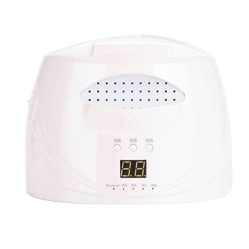 48W Cordless Rechargeable Nail Lamp, Dual Source LED Bulbs, Smart Handle Design, 28pcs strategically Placed Bulbs, Suitable for Fingernails and Toenails (US)