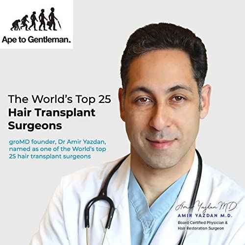 GroMD Hair Loss Serum, Hair Growth Treatment, Regrowth, Follicle Activator Spray, Argan Oil, Biotin & Caffeine, Thickening, Doctor Developed, DHT Blocking Ingredients, 60 Day Supply