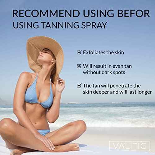 Valitic Exfoliating Glove Body Scrubber - Exfoliating Mitt Dead Skin Remover, Shower Face and Body Exfoliator - Korean Style Skin Scrubber Washcloth - Spray and Self Tan Remover, Pair Black