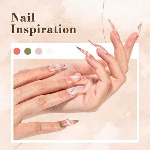 MelodySusie 2PCS Clear Blooming Gel for Nail Design, Marble Watercolor UV Gel Nail Polish, Spreading Effect Sheer Painting Gel Nail Art Supplies, Nail Salon Manicure at Home for Women, 0.53 Fl Oz