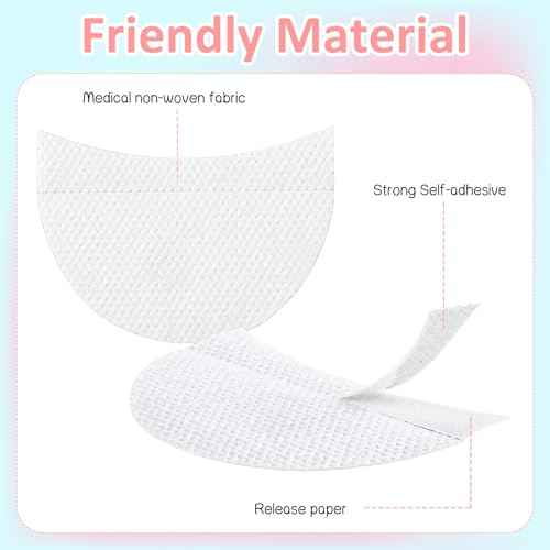 200Pcs Eyeshadow Shields, Lint Free Eyeshadow Stencil Gel Pads, Professional Eye Pads, Prevent Makeup Residue for Eyelash Extensions, Eyeliner, Lip and Tinting Makeup