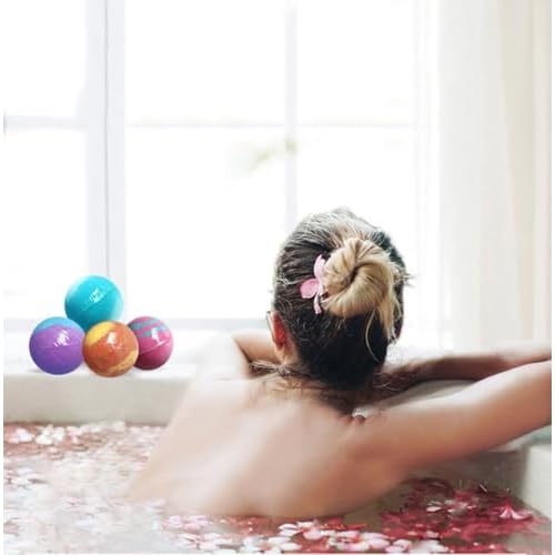 Bath Bombs Salt Balls,12 PCS Gift Set,Vanilla Lavender l Rose Extract Essential Oils,Moisturizing Dry Skin,Fizzy Spa,Relaxing,Bubble Bath Bomb for Gifts Idea for Men Women
