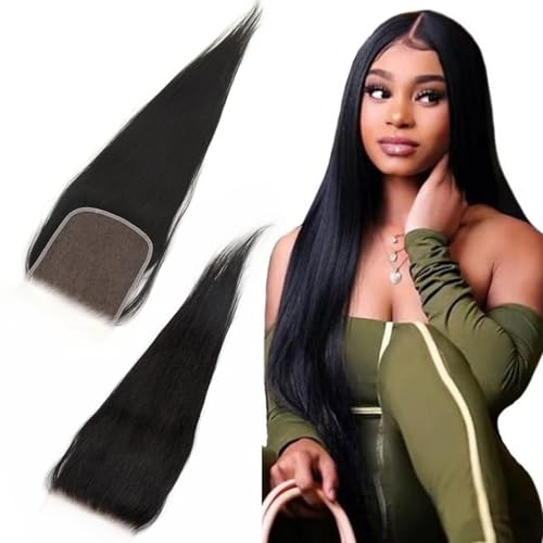 MEODI 6x6 Skinlike HD Lace Closure Only, Bleached Knot Pre-plucked Invisble Swiss HD Lace Straight Human Hair Closure 14 Inch