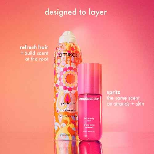 amika: aura hair and body mist | pink grapefruit, juicy apricot + warm vanilla