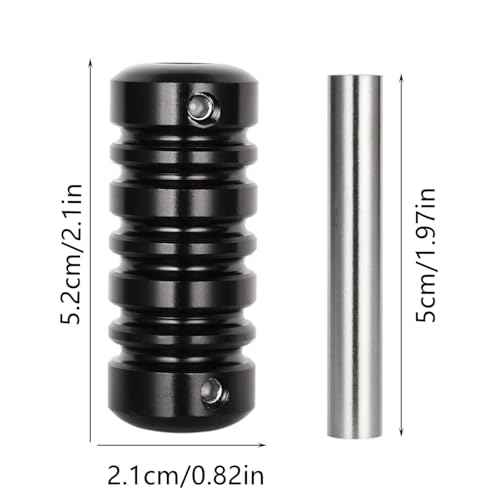 2 Pcs Aluminum Alloy Tattoo Grips Tubes - Lightweight Grip Handles for Tattoo Machine, Ideal for Tattoo Artists & Studio Supplies (Black Red)