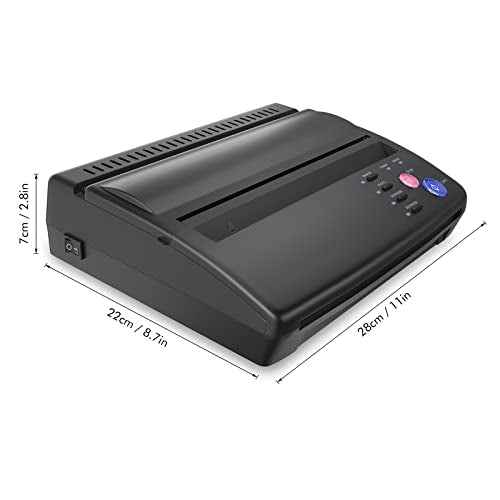 TATELF Tattoo Stencil Machine Thermal Copier Tattoo Stencil Printer with 20pcs Transfer Paper for tattooing Artists (Black)