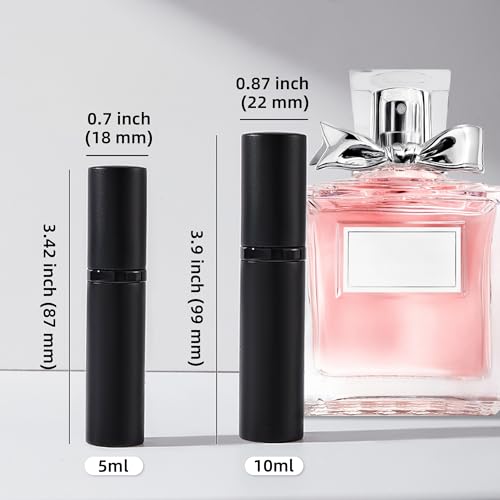 AA01PK Perfume Refillable Bottle 10ml Bottom Refill Portable Purse Atomizer, Cologne Travel Perfume Spray Bottle for Outgoing and Traveling (Pink)