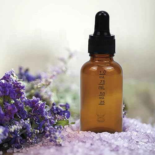 6 Pack 2oz Tincture Bottles With Dropper Amber Glass Dropper Bottle with Measured Eye Dropper Funnels,Labels,60ml Empty Bottle Brown for Homemade Vanilla Essential Oil,Tincture,Serum,Liquids