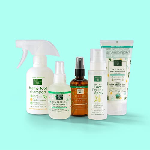 Earth Therapeutics Tea Tree Oil Foot Balm ? Australian Tea Tree Oil w/Aloe Vera & Chamomile ? Hydrates, Softens & Conditions Dry Cracked Feet, Heel and Calluses ? Soothe Irritated Skin ? 6 Oz