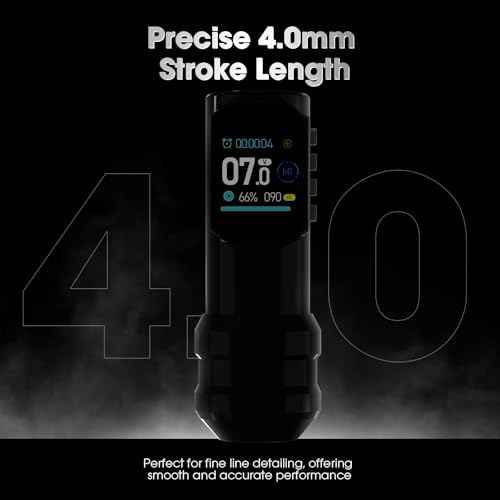INKin Tattoo Gun 4.0mm Stroke Length, Wireless Tattoo Machine with Ultra OLED Display Screen, Eva Tattoo Pen with 1500mAh Battery Compact Lightweight Design for Tattoo Beginners and Artists