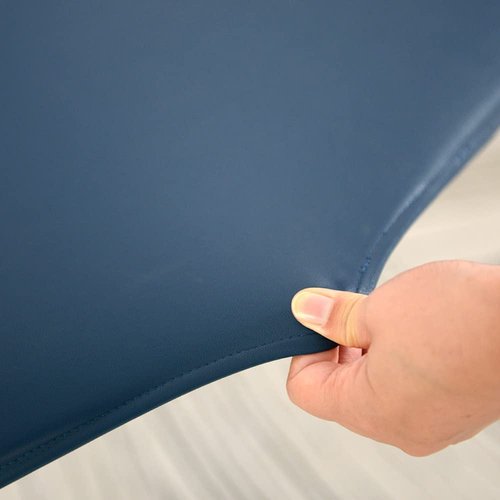 ARTABLE Massage Table Protection Cover Universal Fabric Fitted PU Vinyl Leather Bed Sheet Tables 28-32" Wide Fits Round&Square Corner Tables 1 Count (Dark Blue, 30 x 70 Inch)
