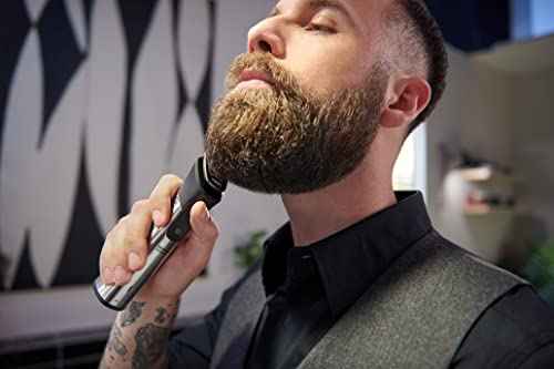 Norelco Philips Multigroom 7000 Series, All-in-One Trimmer, Beard Trimmer and Hair Clipper, 19-Piece Men's Grooming Kit for Beard, Head, Hair, Body, and Face, Soft Pouch, MG7910/49