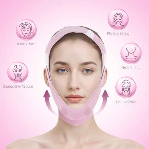 Chin Strap For Sleeping - Jawline Shaper with 3D Design & Graphene Material,Double Chin Reducer to Prevent Sagging & Shape Vline Face - Double Chin Eliminator - Gifts for Women