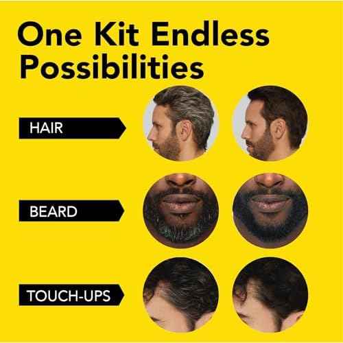 CLEVERMAN Lightest Blond Hair & Beard Dye for Men, All-in-One Reusable Kit - Men's Color For Natural-Looking Gray Coverage, Professional-Quality and Ammonia-Free