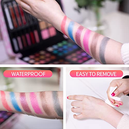 Hot Sugar Makeup Kit for Teenager Girls 10-12, All in One Beginner Makeup Kit for Women Full Kit, Teen makeup kit Cosmetic Gift Set on Birthday Christmas(Purple Daisy)