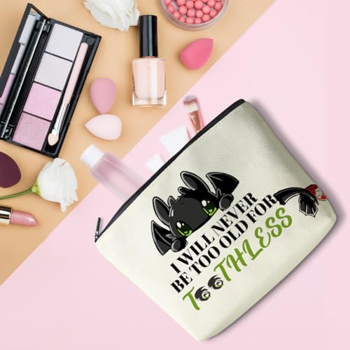 Dragon Anime Cosmetic Make up Bag Dragon Lover Gift Makeup Zipper Pouch Bag Anime Characters Lover Gift