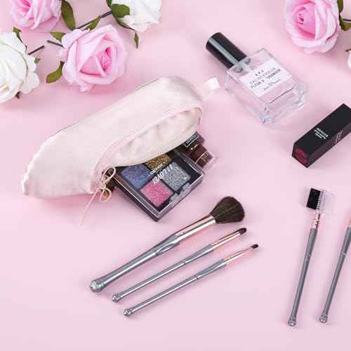 Ballet Dance Shoe Makeup Bag For Little Girls, Ballerina Slipper Makeup Pouch Bag, Ballet Pointe Shoes Gifts (Pink)