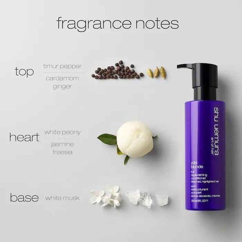 Shu Uemura Art of Hair Yubi Blonde Nourishing Conditioner For Blonde Hair - Prevents Breakage and Split Ends, Nourishes and Adds Shine, Color Safe, 8 Fl Oz