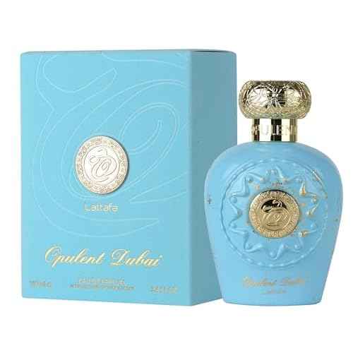 Lattafa Opulent Dubai - Citrus, Fruity, Floral, Woody - Eau de Parfum Long-Lasting Fragrance for Unisex, 3.4 Ounce / 100 ml