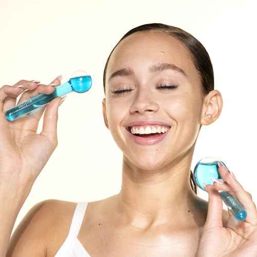 Pacifica Ice Roller Cryo Globes ? Cooling Glass Facial Massager for Face, Eyes & Neck ? Cold Therapy Beauty Tool for Puffy Eyes, Dark Circles, Redness, Wrinkles ? Skin Care Gift for Women & Men