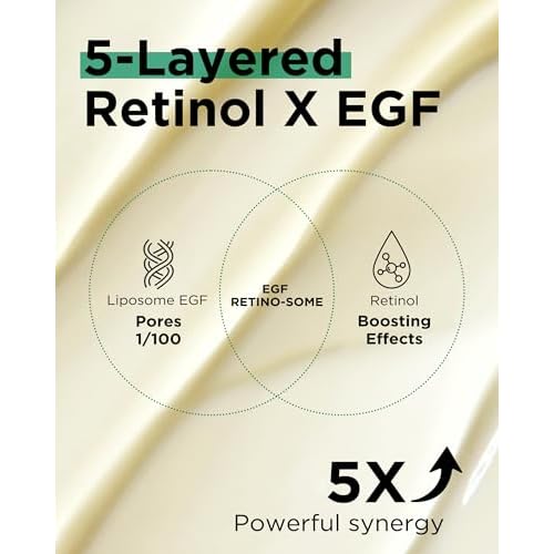 EASYDEW DW-EGF Peptide Retinol 0.03% Cream ? Beginner Retinol Night Cream for Hypoallergenic Skin Care - Firm Skin, Wrinkle Improvement - Korean Daily Anti Aging Face & Neck Treatment, 1.01fl. oz.