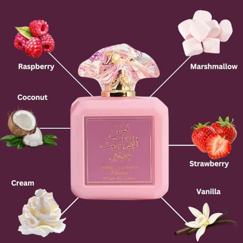 Ard al Zaafaran Pink Blush Shams Al Emarat Khususi, Marshmallow Blush Perfume For Women, Eau de Parfum - 100 ML (3.4 OZ) Romantic & Sweet Arabian Perfume - A Captivating Scent wrapped in Pink Bottle