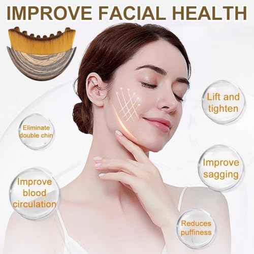 New Lymphatic Contour Face Brush, Lymphatic Drainage Massager for Face, Dry Brushing Face Brush, Chin & Jawline Sculpting, Ergonomically Designed to Fit The Skin Precisely and Relieve Fatigue