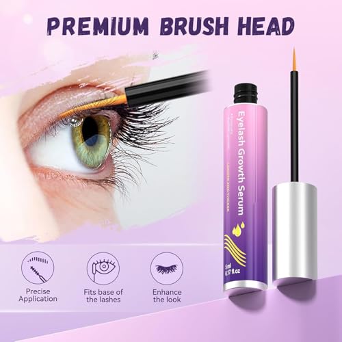 Lash Serum: Eyelash Growth Serum Gentle Natural Vegan Enhancing Treatment Nourishing Conditioning Formula for Longer Thicker Fuller Natural Lashes -5ml