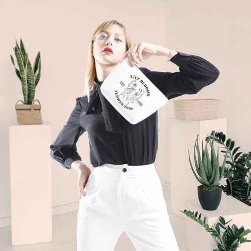 GJTIM Novel Gift Bookish Gift Flower Shop Makeup Bag Book Lover Gift Book Club Gift (Flower Shop Bag)