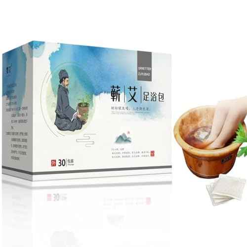 30 Bags Herbal Foot Soak with Mugwort & Ginger, Relaxing Foot Bath for Daily Wellness, 900g Natural Plant-Based Formula, øÜÊÅ?øÐ