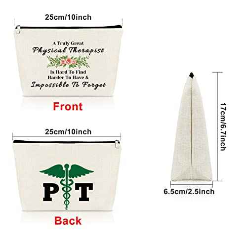 Sazuwu Physical Therapist Gifts Therapist Appreciation Gifts Makeup Bag Thank You Gift Physical Therapy Graduation Gift Cosmetic Bag Birthday Christmas Gifts for Her Cosmetic Travel Pouch