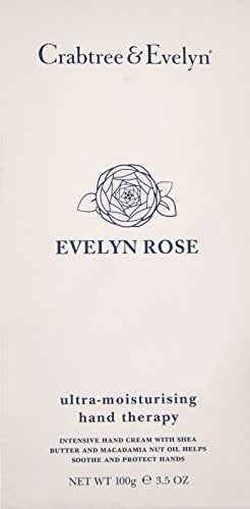Crabtree & Evelyn Evelyn Rose Ultra-Moisturising Hand Cream Therapy, 3.5 oz