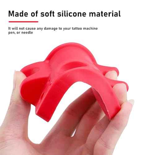 2 Pack Tattoo Machine Holder with 300 Pcs Silicone Tattoo Ink Caps, Tattoo Cup Holder for Tattoo Sets Home and Salon Fingernail Painting and Nail Art
