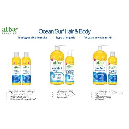 Alba Botanica Very Emollient Body Lotion, Ocean Surf, 12 Oz