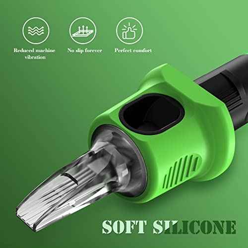 INKin Kelly 80Pcs Finger Ledge Assorted Tattoo Cartridges Needles 3RL 5RL 7RL 9RL 11RL Round Liner #10 Bugpin Mix Kit L-Taper with Membrane Tattoo Machine Pen Supply