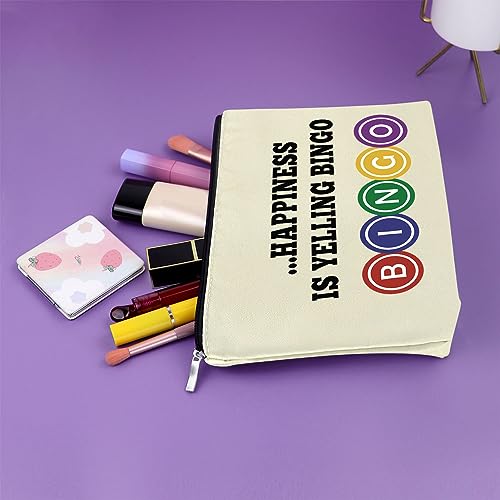 3PCS Bingo Gifts Makeup Bag Bingo Game Gifts for Adults Lucky Bingo Gifts for Friend Birthday Gifts for Bingo Player Cosmetic Bag Bingo Themed Gifts for Grandma Gambler Christmas Gifts Travel Pouch