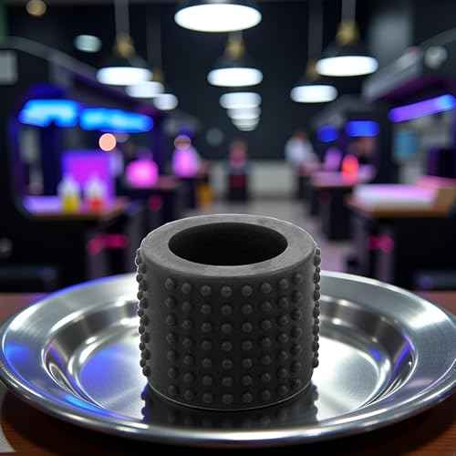 Black Food-Grade Silicone Tattoo Grip Cover - Dia 25x30mm Professional Tattoo Pen Sleeve | Non-Slip Grip Accessories for Tattoo Artists,Tattoo Machine Parts, Professional Tattoo Supplies (3.7x3cm)