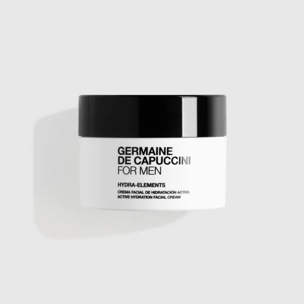 Germaine de Capuccini | FOR MEN - Hydra Elements Moisturizer - Moisturizer face cream for men - Formulated for men’ skin, often aggravated by shaving - Active Hydration Facial Cream - 1.7 oz