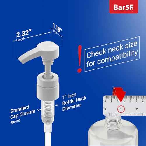 Universal Shampoo/Conditioner Pump for Bottle, 1 L/33.8 oz., Piece 2 White